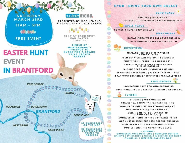 Brantford Easter map